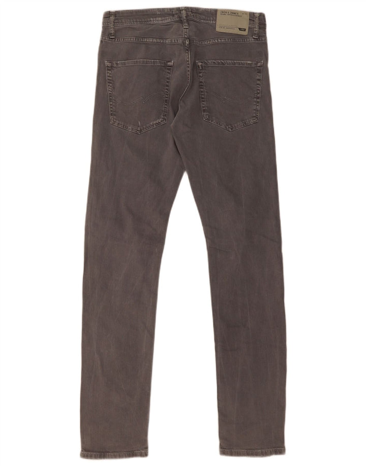 Мужские потертые узкие джинсы GLENN Jack & Jones W31 L32, серый хлопок