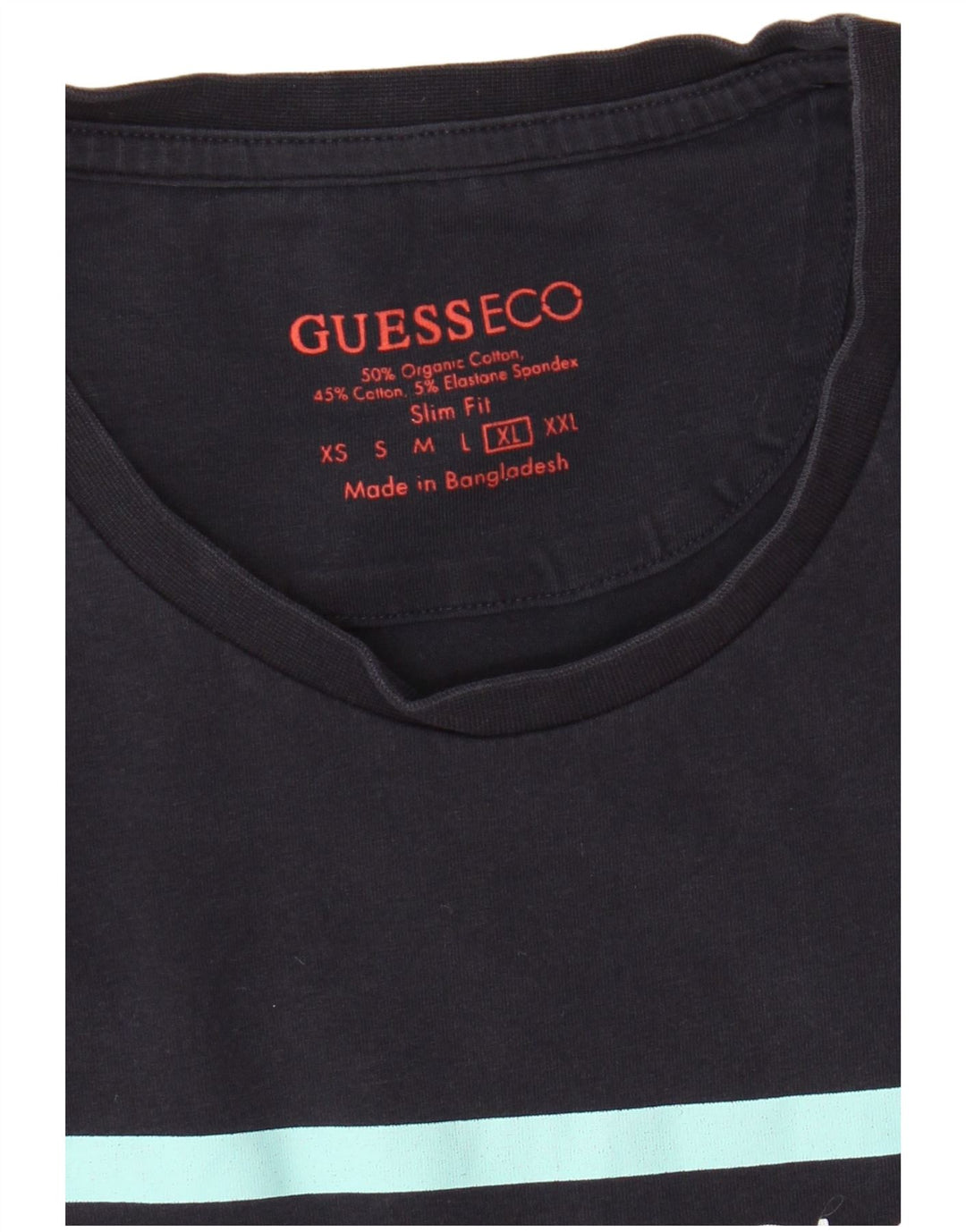 Мужская футболка Guess Slim Fit с рисунком, топ XL, темно-синий, хлопок