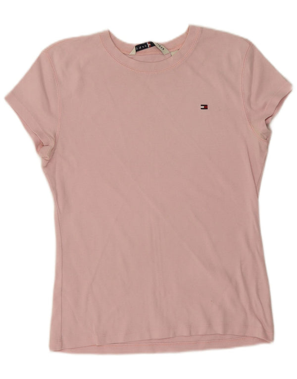 Женская футболка Tommy Hilfiger Top UK 14, большой розовый хлопок