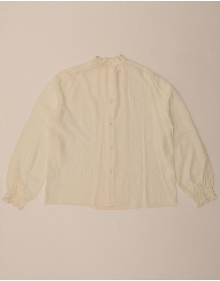 VINTAGE Womens Shirt Blouse UK 16 Large White Vintage Vintage and Second-Hand Vintage from Messina Hembry 