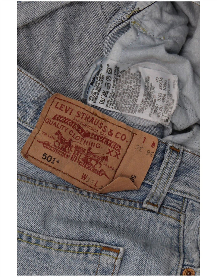 Мужские прямые джинсы Levi's 501 W36 L28 синие, хлопок