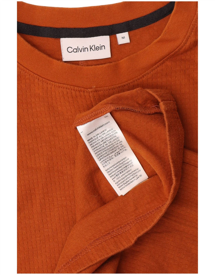 Мужская футболка Calvin Klein из хлопка среднего оранжевого цвета