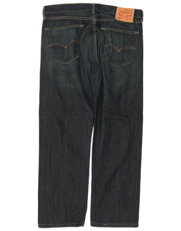Мужские прямые джинсы Levi's 505 W34 L28 темно-синие, хлопок