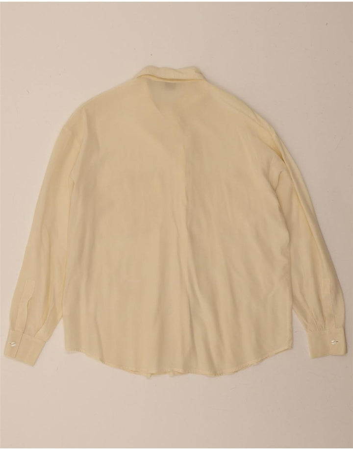 DIVA Womens Oversized Shirt Blouse UK 8 Small Yellow Vintage Diva and Second-Hand Diva from Messina Hembry 