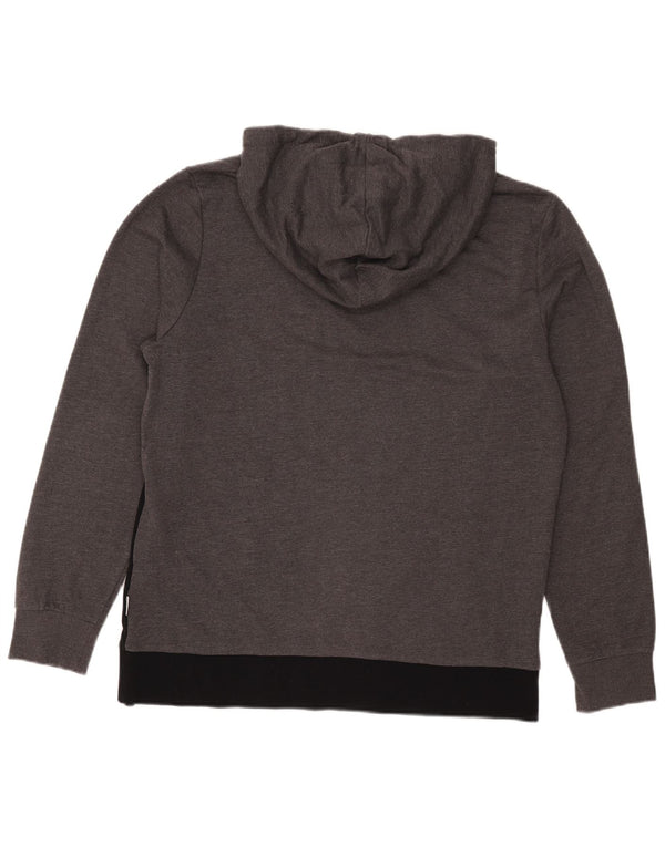 Мужской джемпер с капюшоном Jack & Jones с рисунком, XL, серый, хлопок с цветными блоками