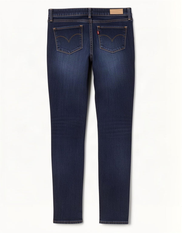 Женские джинсы скинни Levi's Bold Curve с современной посадкой W26 L27 Темно-синие хлопковые