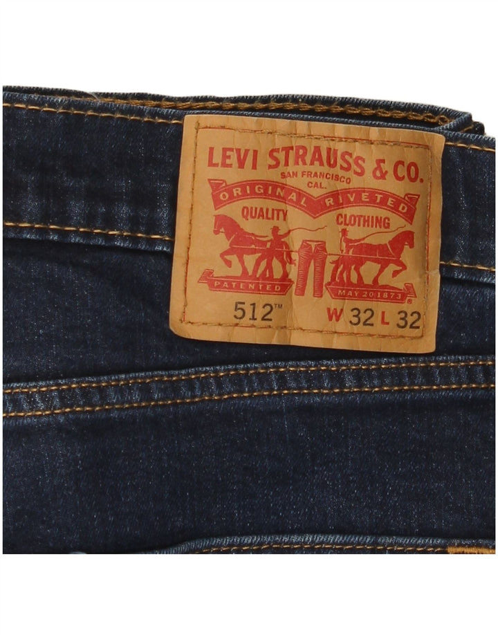 Мужские зауженные зауженные джинсы LEVI'S 512 W32 L32 Темно-синие, хлопок