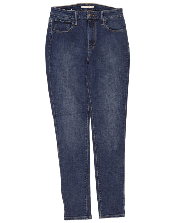 LEVI'S Womens 721 High Rise Skinny Jeans W29 L32 Navy Blue Cotton