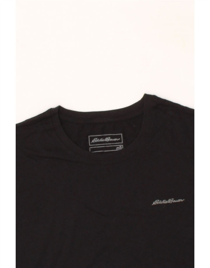 EDDIE BAUER Mens T-Shirt Top XL Black Cotton Vintage Eddie Bauer and Second-Hand Eddie Bauer from Messina Hembry 