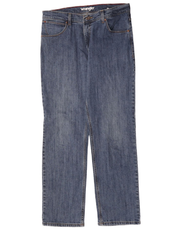 Мужские прямые джинсы Wrangler W35 L32, синий хлопок