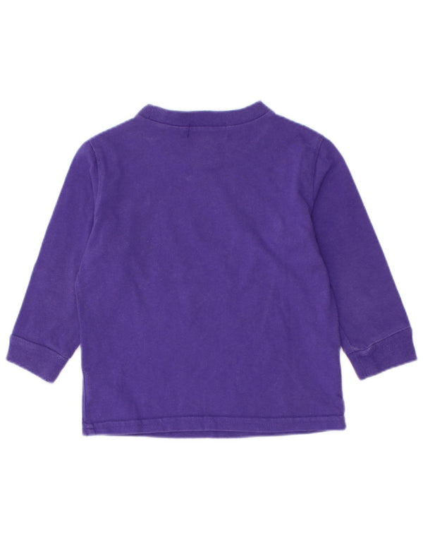 Хлопковый топ с длинными рукавами Polo Ralph Lauren для маленьких девочек 12–18 месяцев, фиолетовый