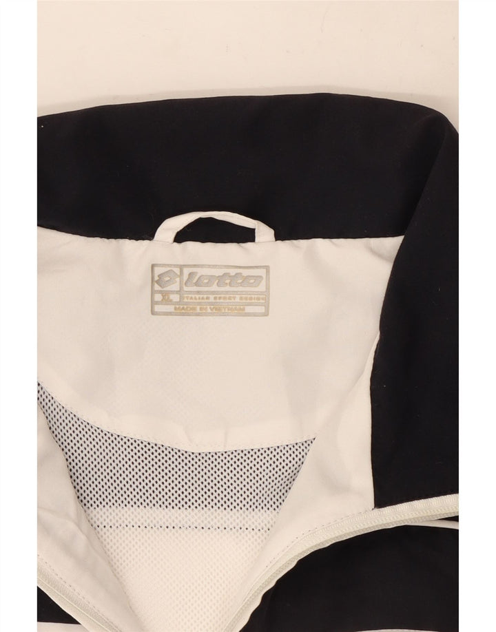 Мужской спортивный костюм Lotto, верхняя куртка XL, белый полиэстер с цветными блоками