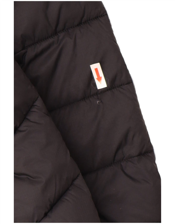 Женская стеганая куртка с капюшоном и графическим рисунком Champion UK 14, средний черный полиамид