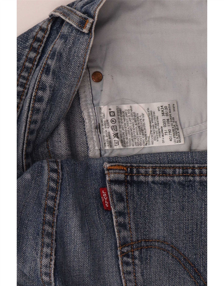 Мужские укороченные прямые джинсы Levi's W38 L26, синие, хлопок
