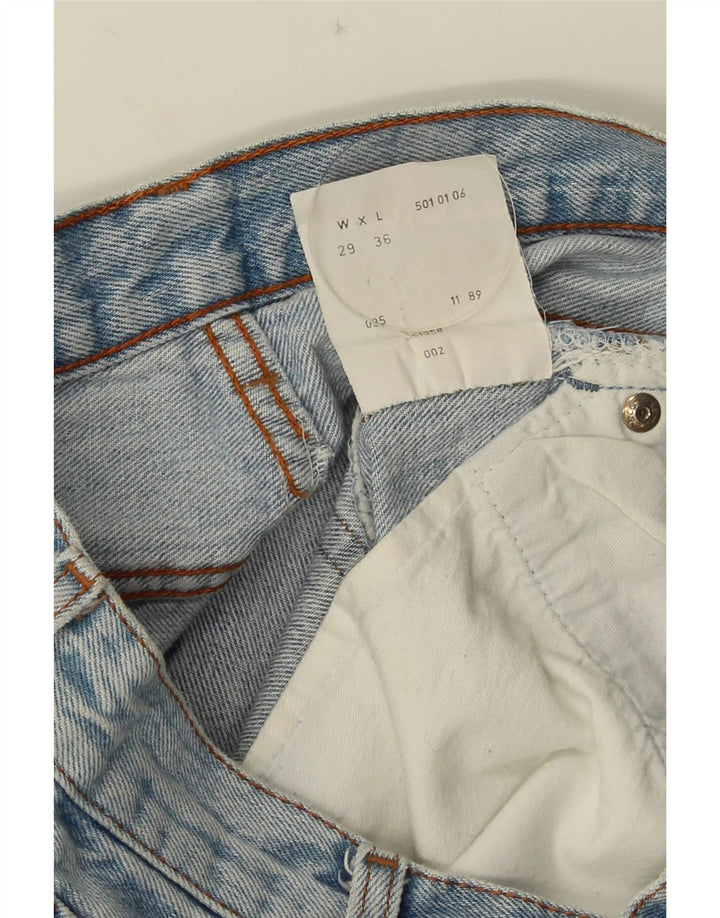 Женская джинсовая юбка миди Levi's 501 W29, маленькая синяя, хлопок