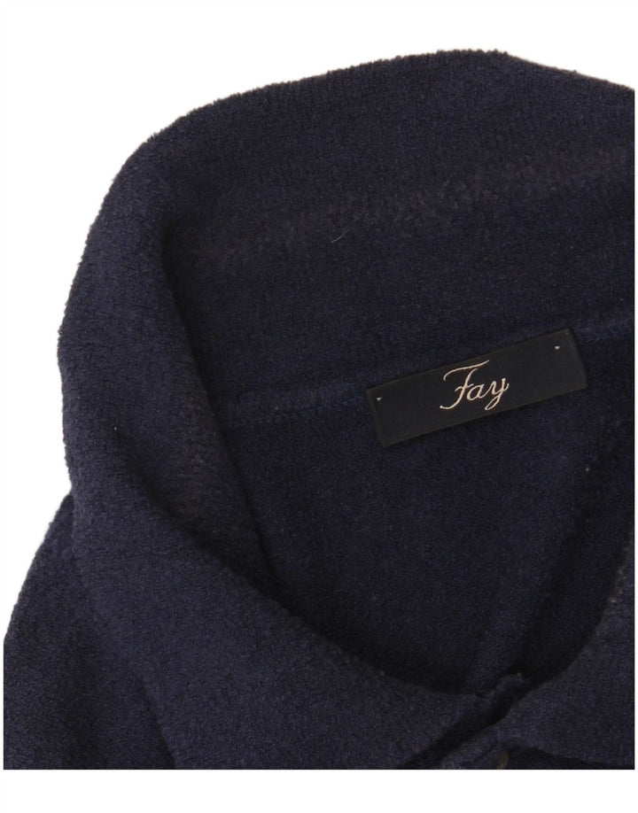 Мужская рубашка-поло Fay IT 48 Medium Navy Blue Colorblock