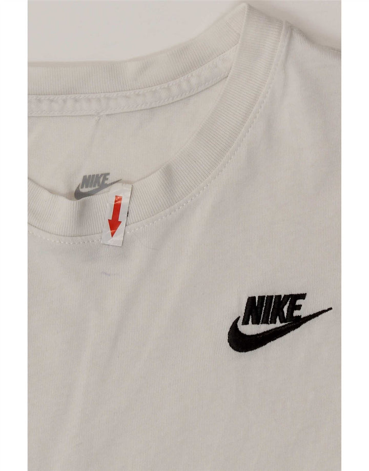 Футболка Nike для мальчиков, топ 10–11 лет, средний белый