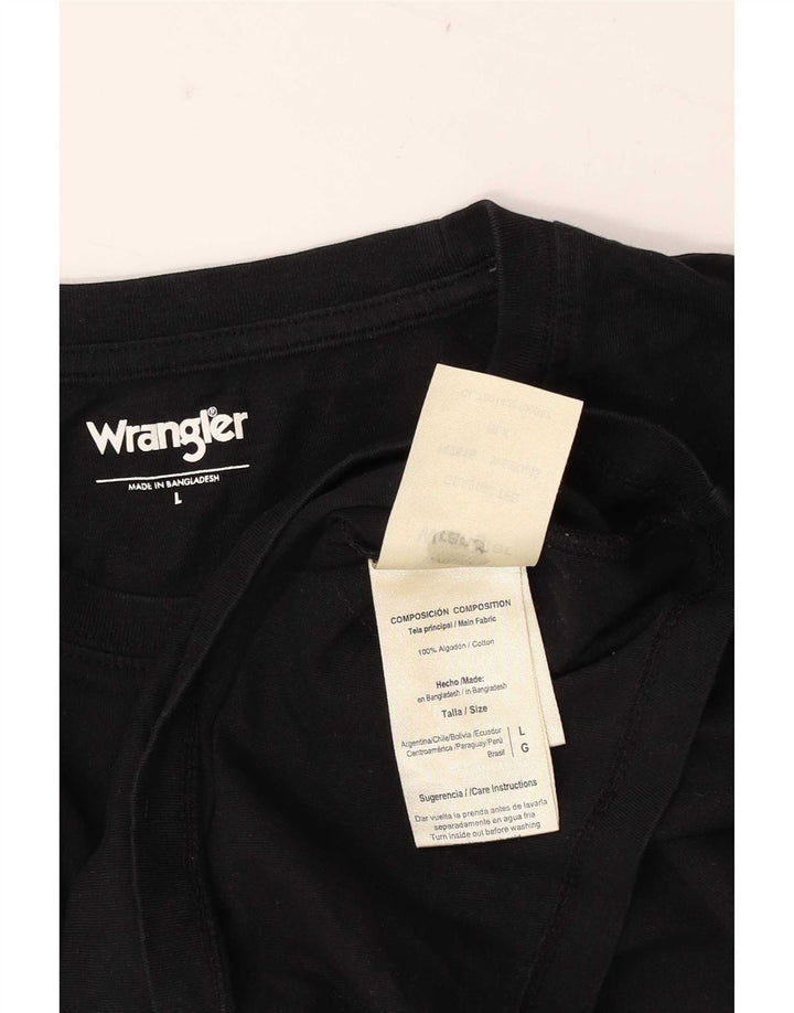 Мужская футболка Wrangler, большой черный хлопок