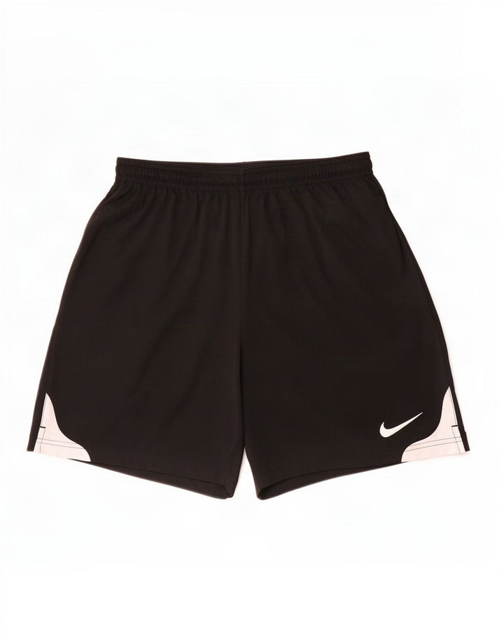 Мужские спортивные шорты Nike Dri Fit среднего размера, полиэстер с цветными блоками, средний черный