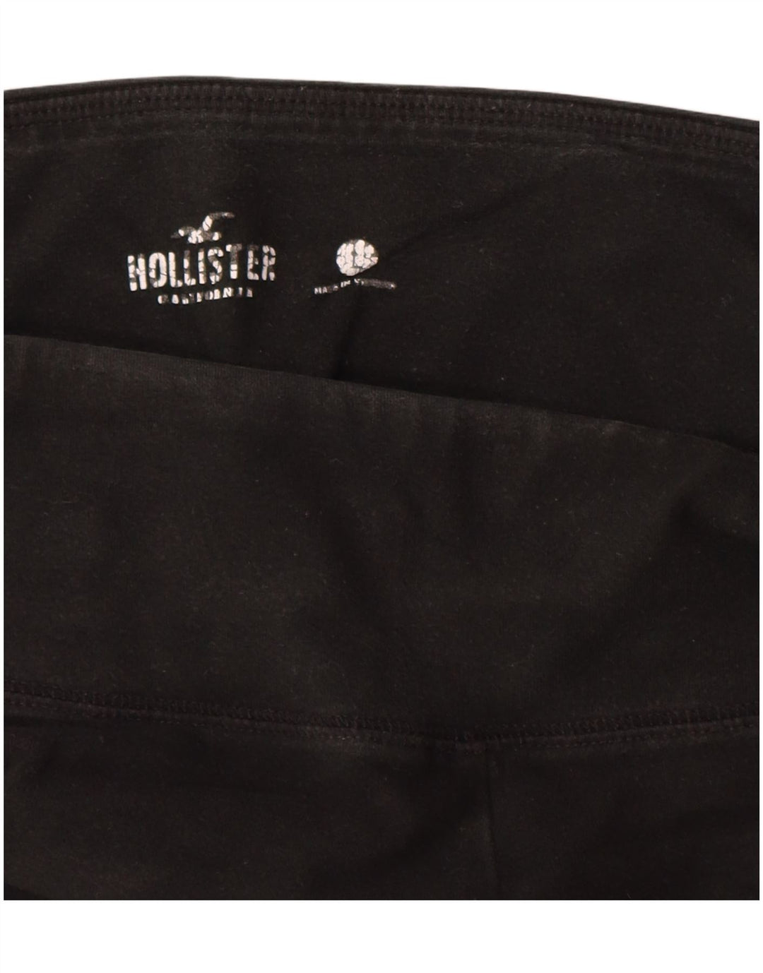 Женские леггинсы с рисунком HOLLISTER UK 14, большие, черные, хлопковые