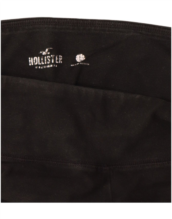 Женские леггинсы с рисунком HOLLISTER UK 14, большие, черные, хлопковые