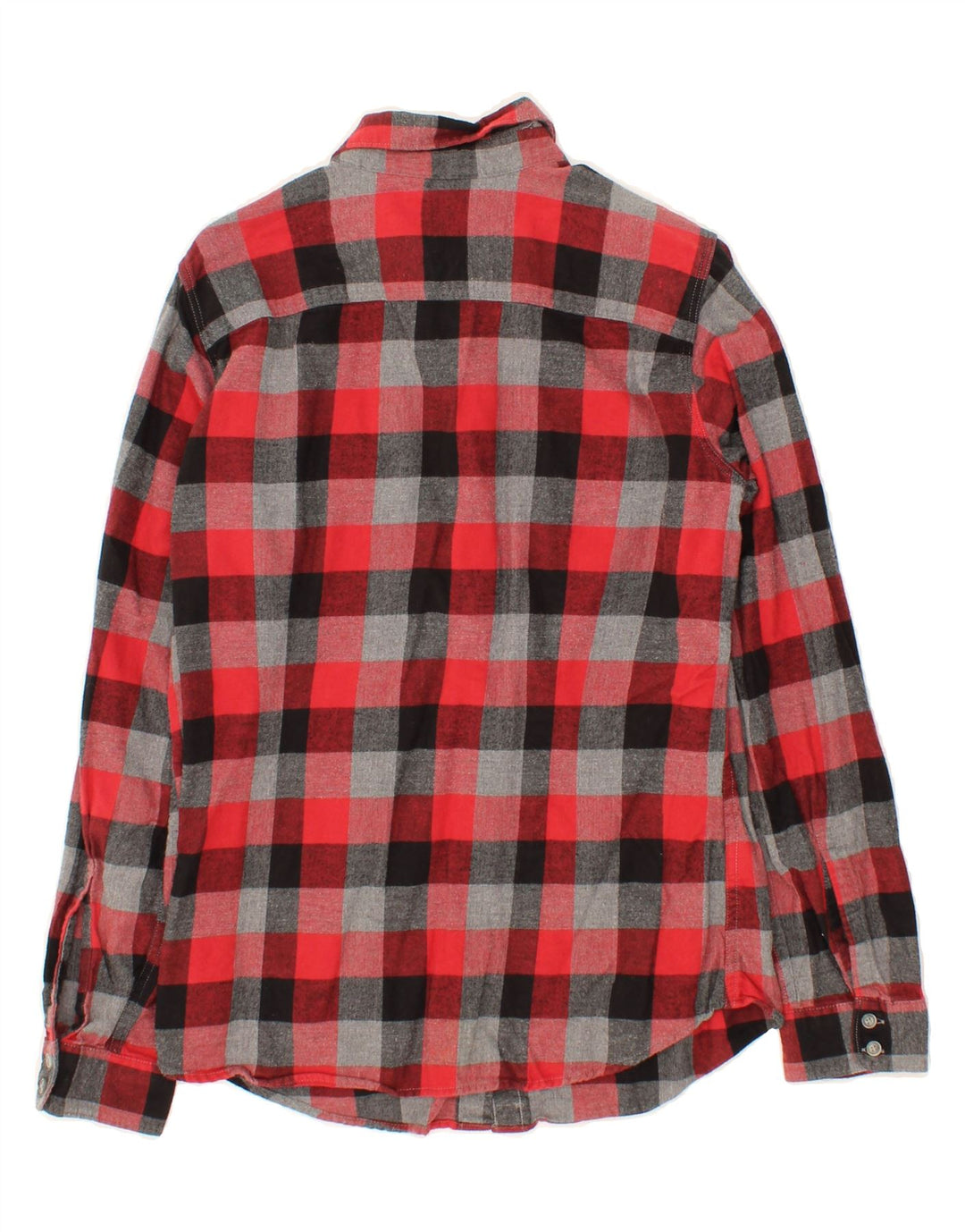 EDDIE BAUER Womens Flannel Shirt UK 14 Medium Red Plaid Cotton Vintage Eddie Bauer and Second-Hand Eddie Bauer from Messina Hembry 