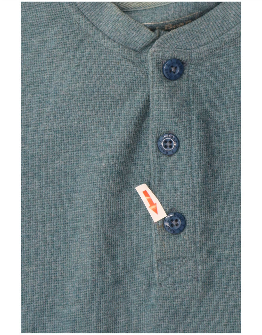 Мужской топ L.L.BEAN традиционного кроя, длинный рукав, маленький синий хлопок