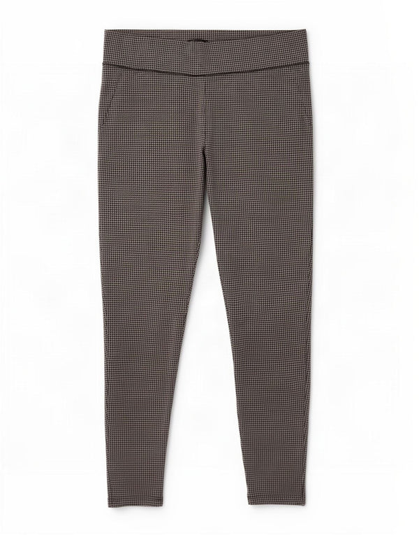 Женские повседневные брюки Marks & Spencer UK 22 3XL W40 L27 черные с узором «гусиные лапки»