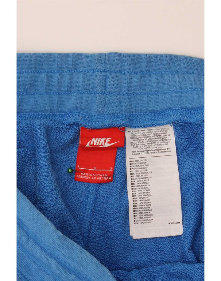 Мужские спортивные шорты с графическим рисунком Nike, большие синие хлопковые