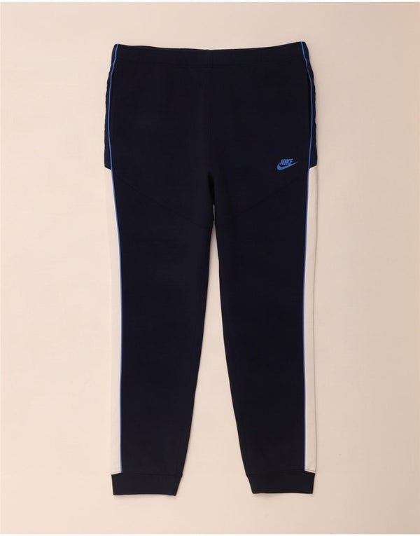 Мужские спортивные брюки Nike Joggers XL, темно-синие, хлопок с цветными блоками