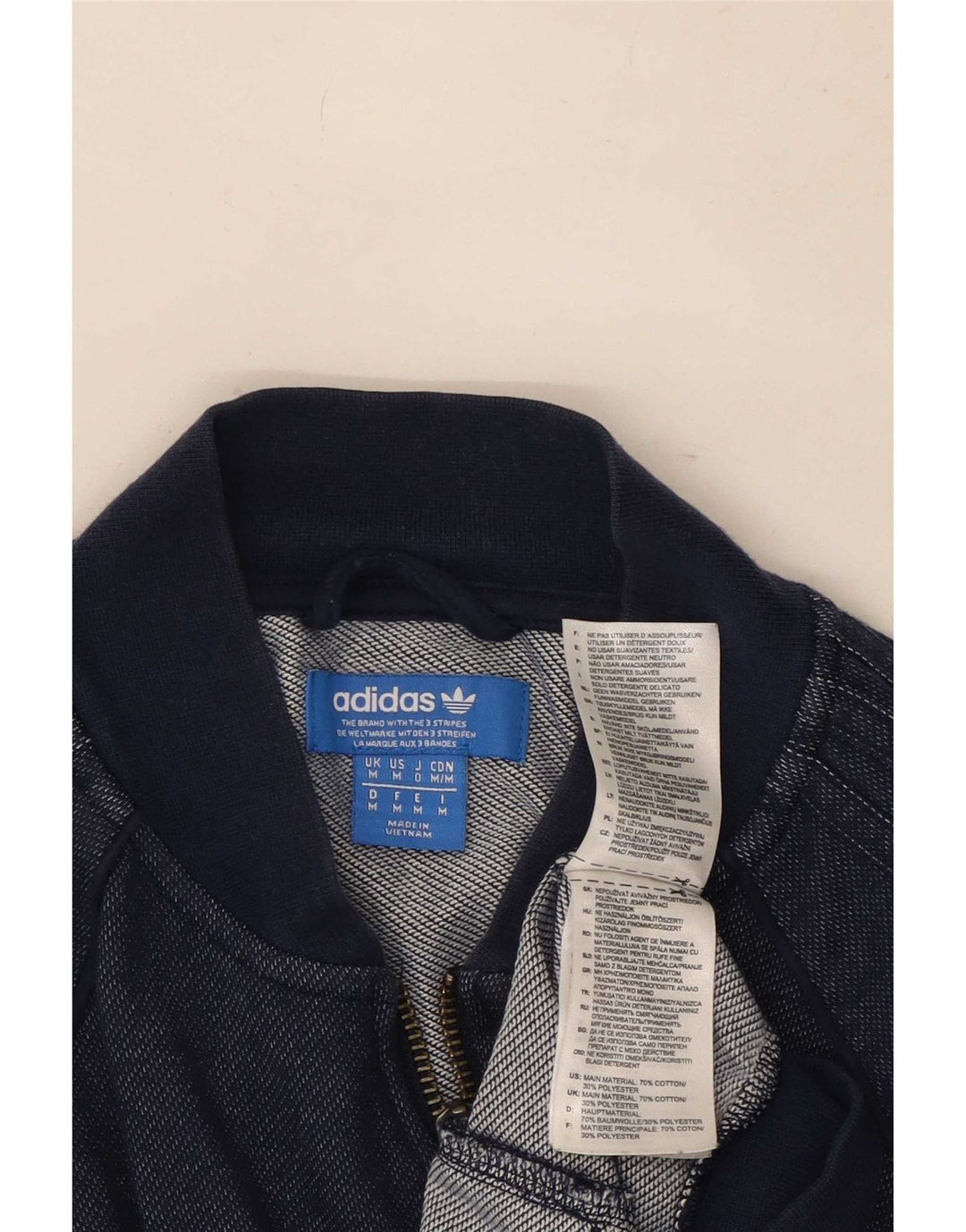 Мужской спортивный костюм Adidas, верхняя куртка, средний темно-синий, хлопок