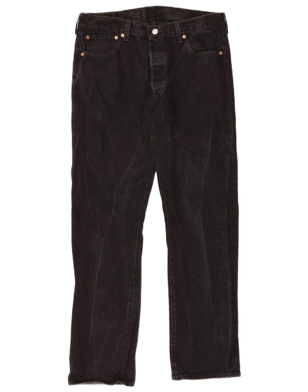 Мужские прямые джинсы Levi's 501 W34 L32, черный хлопок