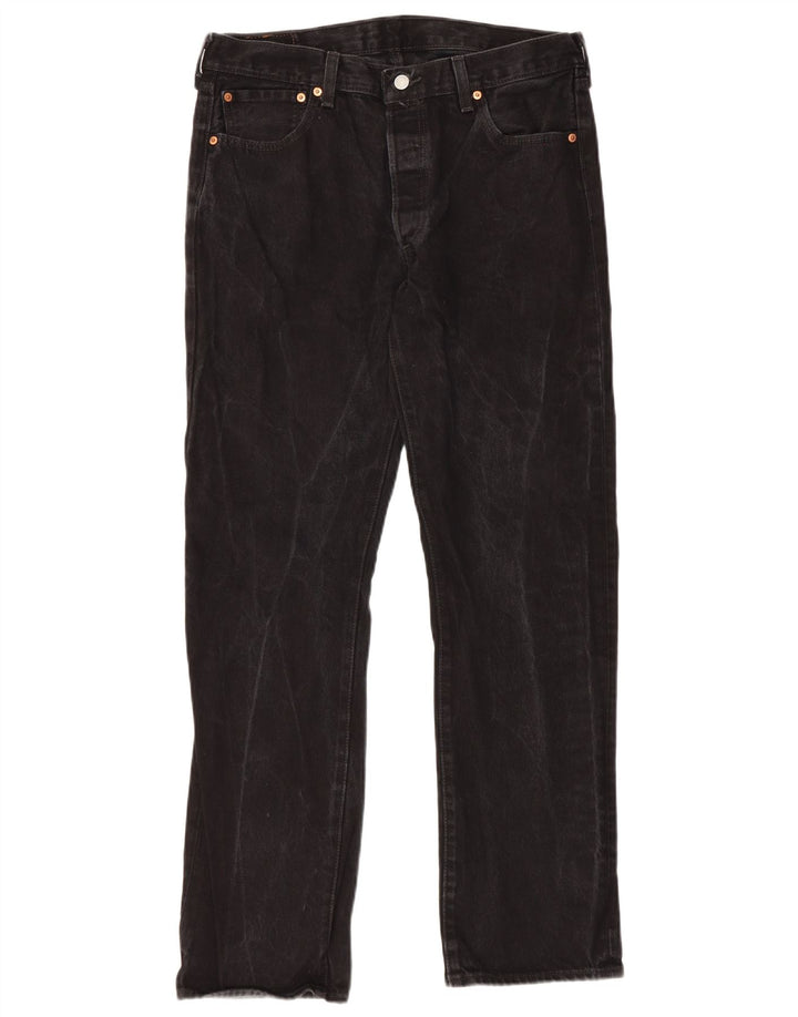 Мужские прямые джинсы Levi's 501 W34 L32, черный хлопок
