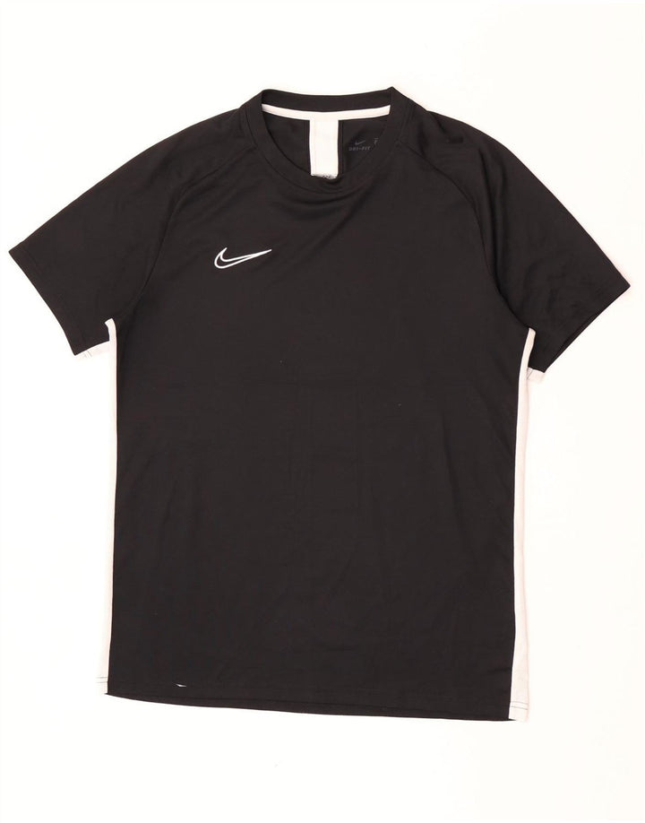 Мужская футболка Nike Dri Fit, большая, черная, с цветными блоками