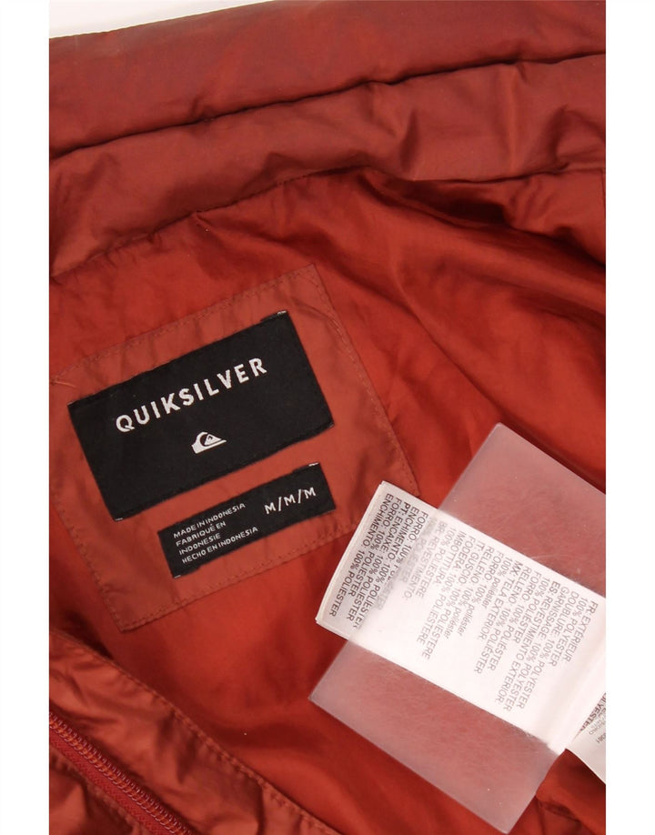 Мужская стеганая куртка Quiksilver UK 38 средний коричневый полиэстер