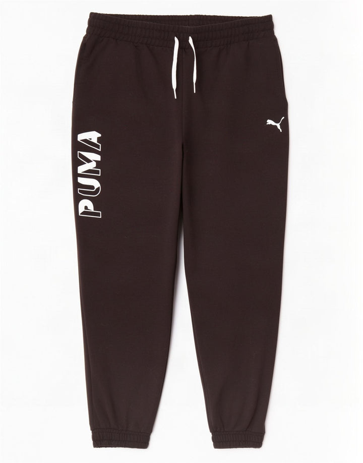 Мужские спортивные брюки с рисунком Puma, джоггеры XL, черный полиэстер