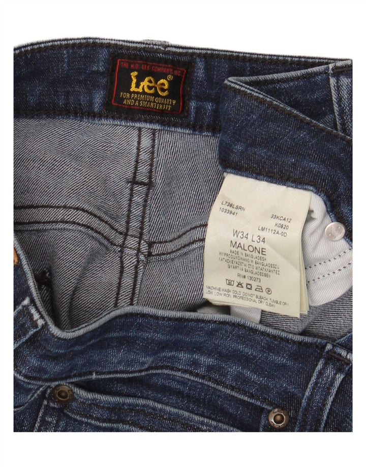 Мужские джинсы Lee Malone Slim W34 L34, темно-синий, хлопок