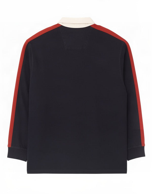 Мужская рубашка-поло для регби Marks & Spencer Blue Harbor 2XL темно-синяя с цветными блоками
