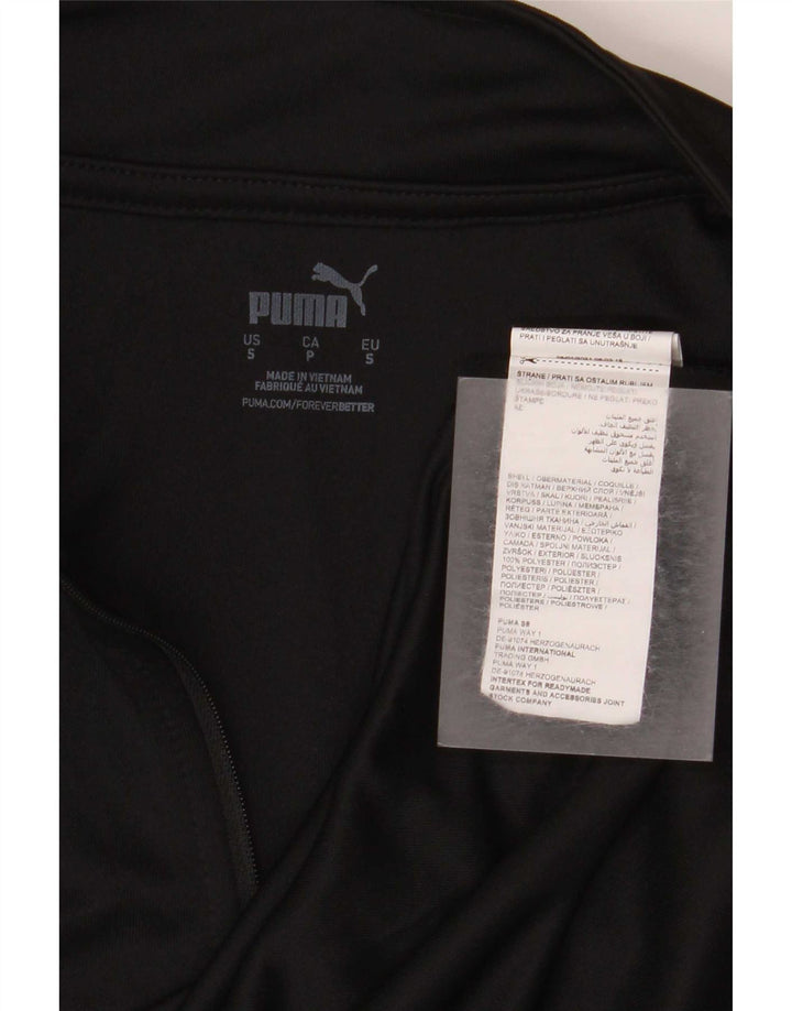 Мужской пуловер на молнии с рисунком Puma Lombardia Uno, маленький черный спортивный костюм