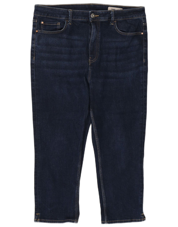 Женские джинсы-капри скинни Marks & Spencer UK 16, большие W34 L21, темно-синие