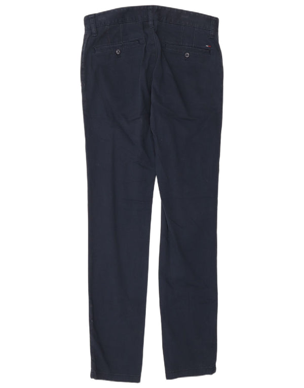 Tommy Hilfiger Мужские узкие брюки-чинос W29 L34 Темно-синие хлопковые