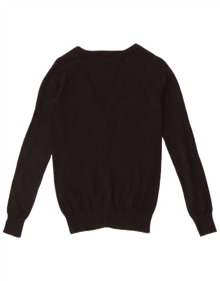 Женский кардиган Zara UK 10, маленький черный хлопковый свитер