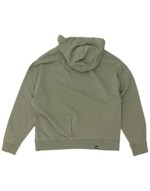 Женский джемпер с капюшоном Puma UK 14, хлопковый средний зеленый цвет