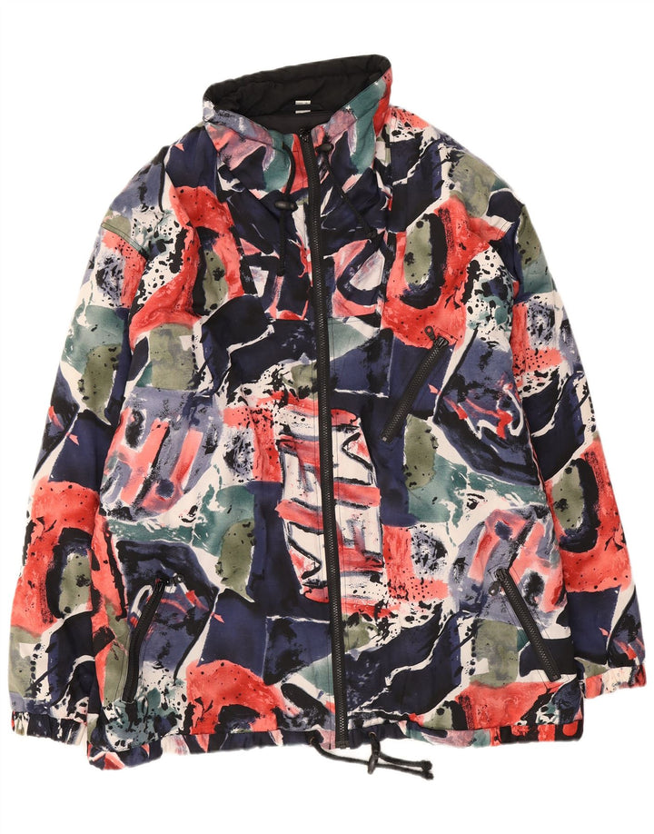 Винтажная мужская ветровка с абстрактным узором, Великобритания, 42 XL, разноцветная