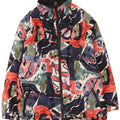 Винтажная мужская ветровка с абстрактным узором, Великобритания, 42 XL, разноцветная