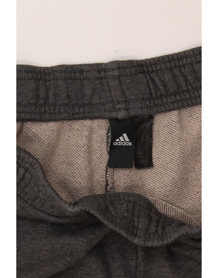 Мужские спортивные шорты Adidas с графическим рисунком, хлопковые, среднего серого цвета