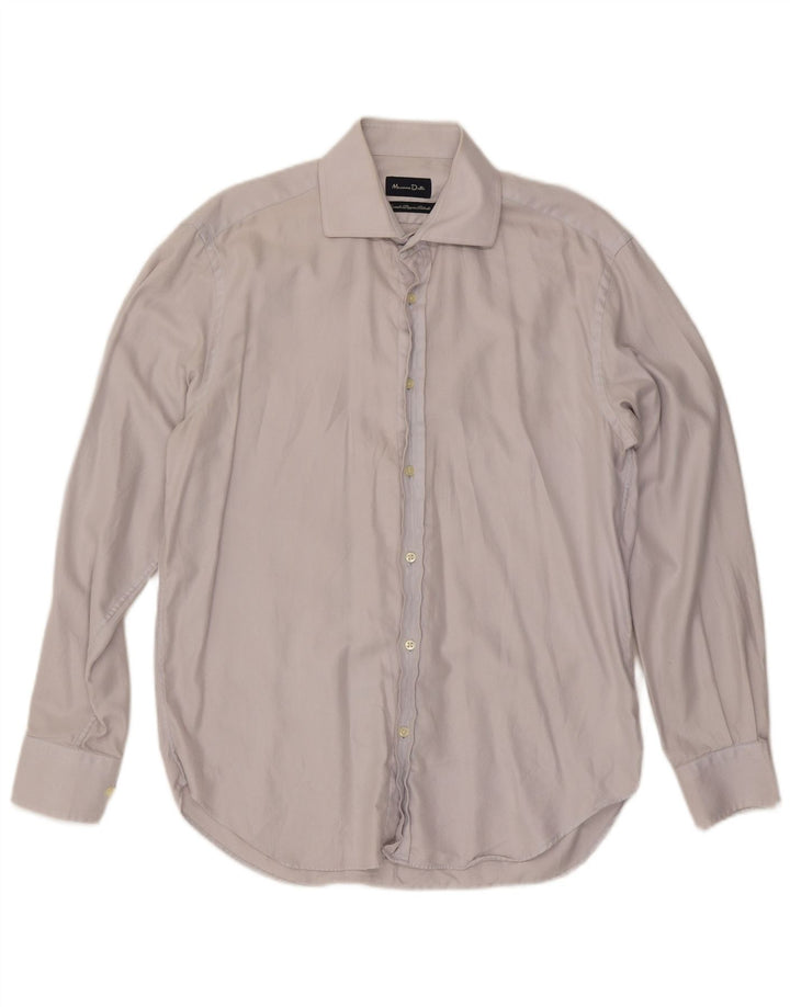 Мужская рубашка Massimo Dutti, размер 42 16 1/2, большая синяя полоска
