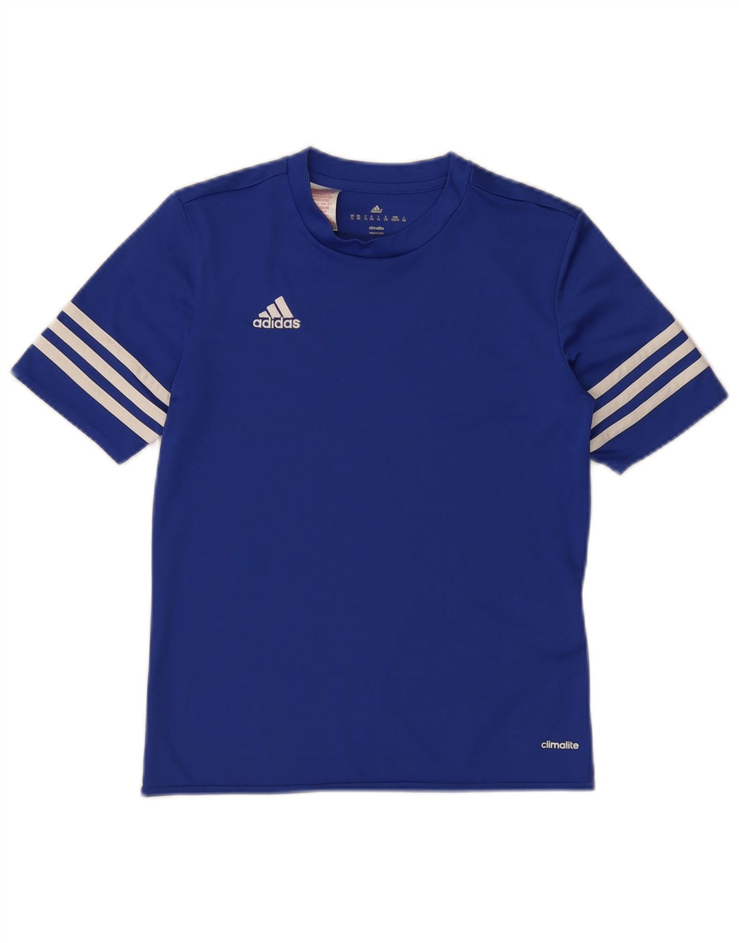 Футболка Adidas Climalite для мальчиков, топ 11–12 лет, большой синий полиэстер