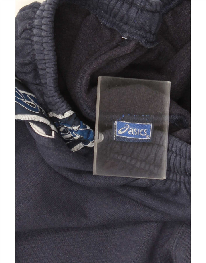 Мужские спортивные брюки Asics с графическим рисунком, средние темно-синие в полоску