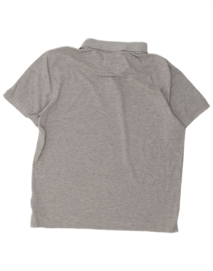 Crew Clothing Мужская рубашка поло среднего серого цвета из хлопка